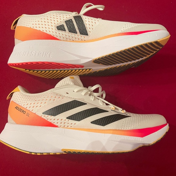 adidas Adizero SL White and Red Athletic Shoes - Picture 6 of 6